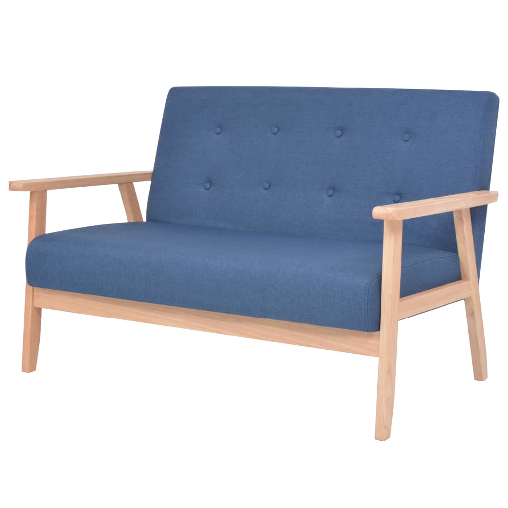 NNEVL 2-Seater Sofa Fabric Blue-0