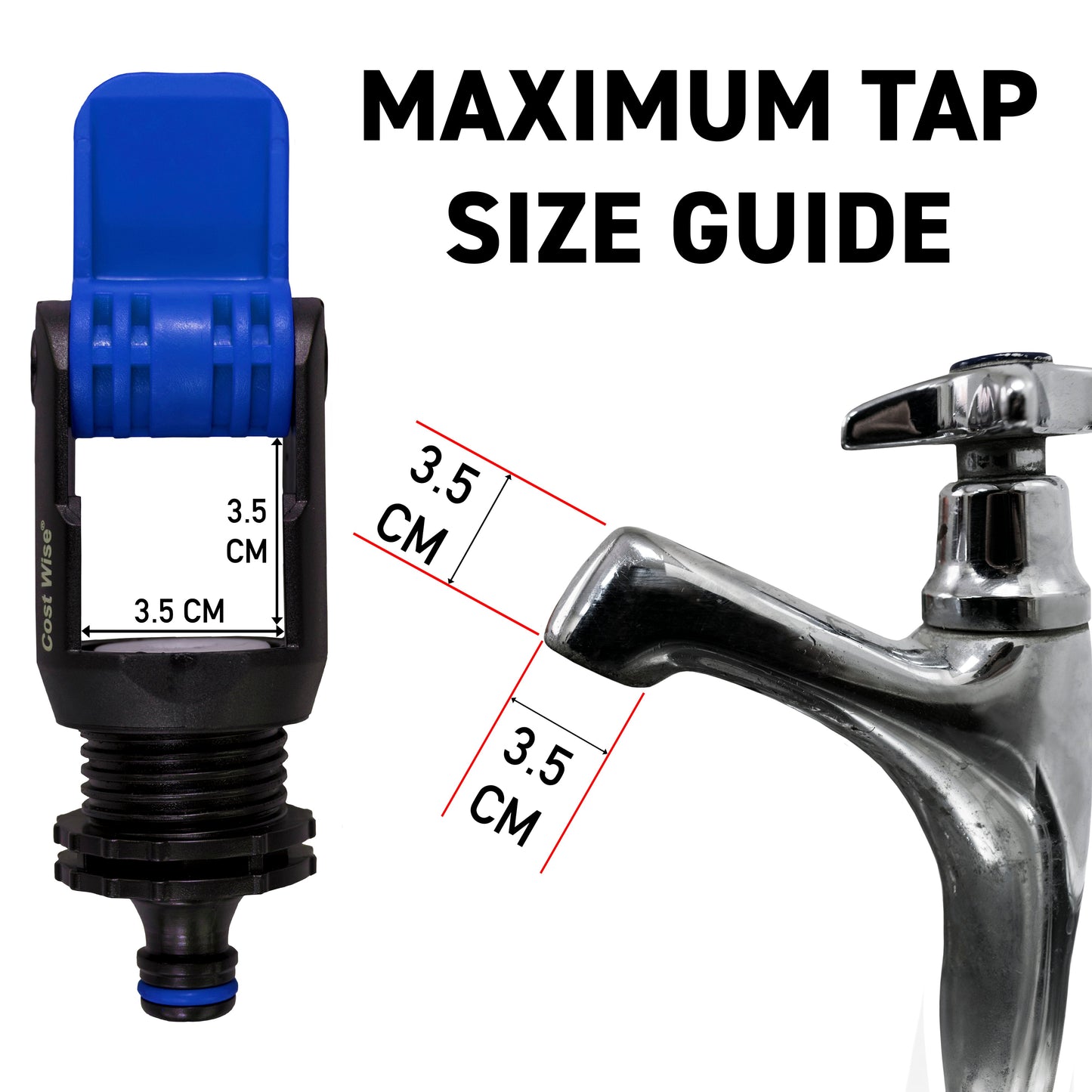 Blue Costwise Kitchen Tap Adapter-1