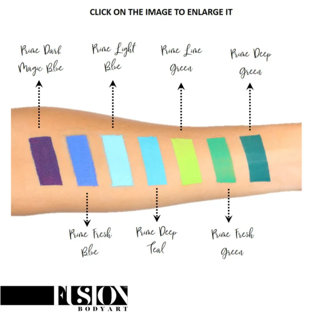 Fusion Body Art Face Paint Cake Prime - Fresh Blue 32g-2