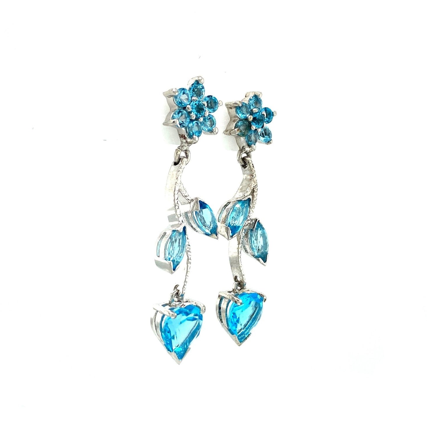 Blue Topaz Earring in .925 Sterling Silver - KST 52624-1