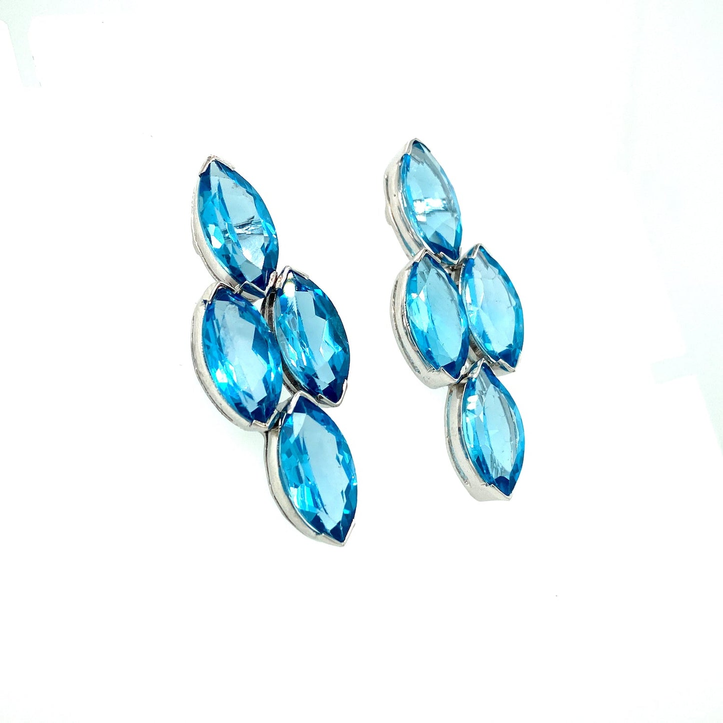Blue Topaz Earring in .925 Sterling Silver - KST 54207-1