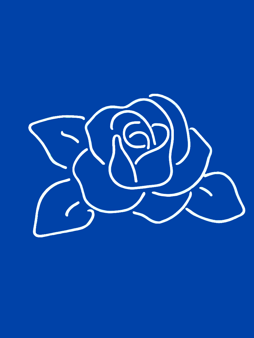 Vintage Blue Rose Neon Beer Sign Handcrafted Glass Art