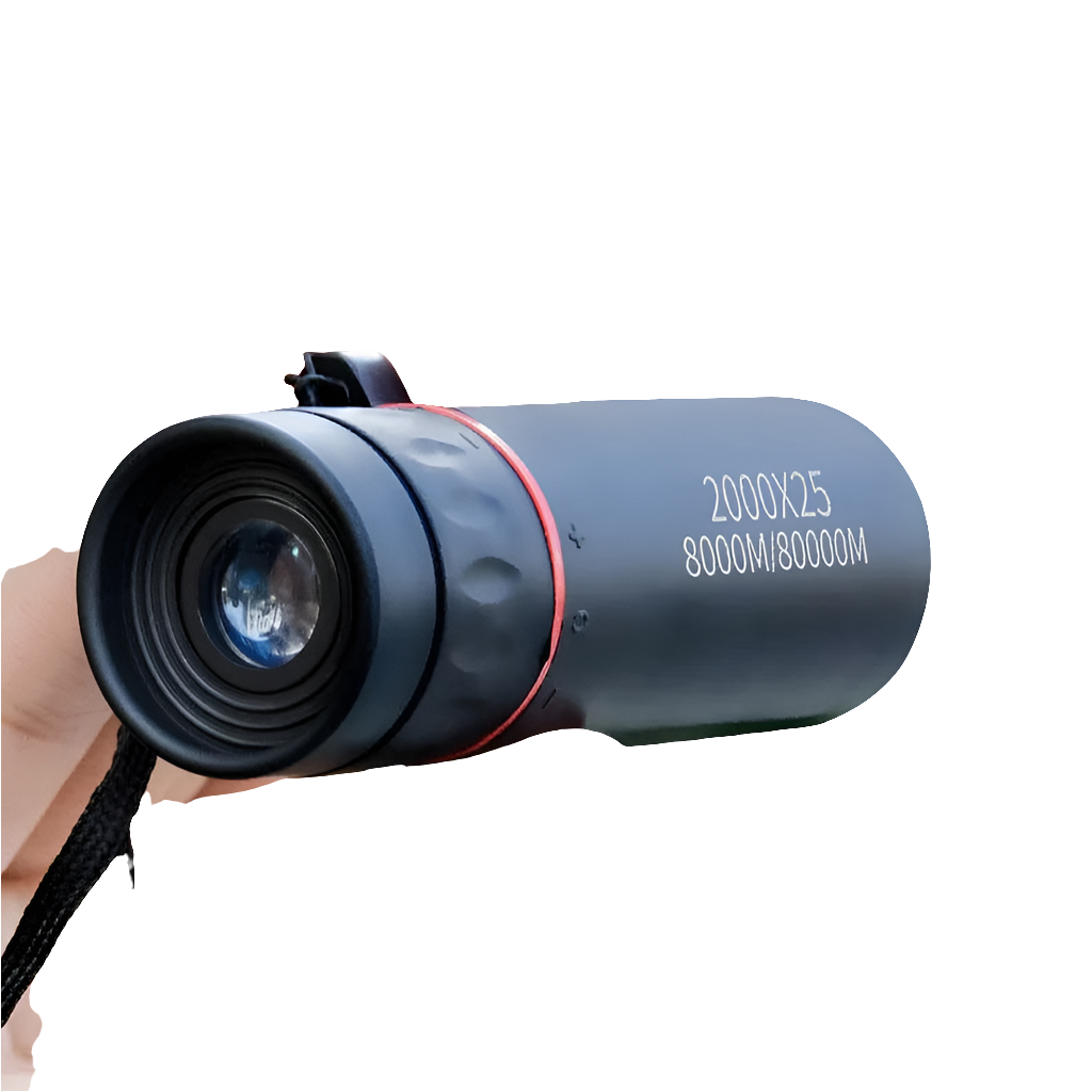 New 2000x25 HD Monocular Telescope Mini Portable Mobile Phone Telescope with Holder Camping Hunting Birdwatching Telescope