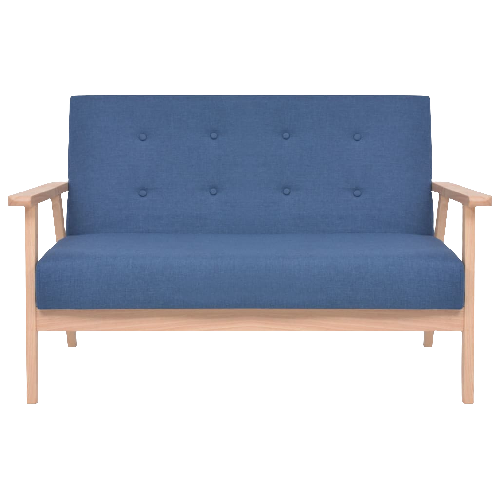 NNEVL 2-Seater Sofa Fabric Blue
