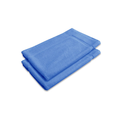 NNEDSZ 800GSM Set of 2 Cotton Bath Mat Blue-0