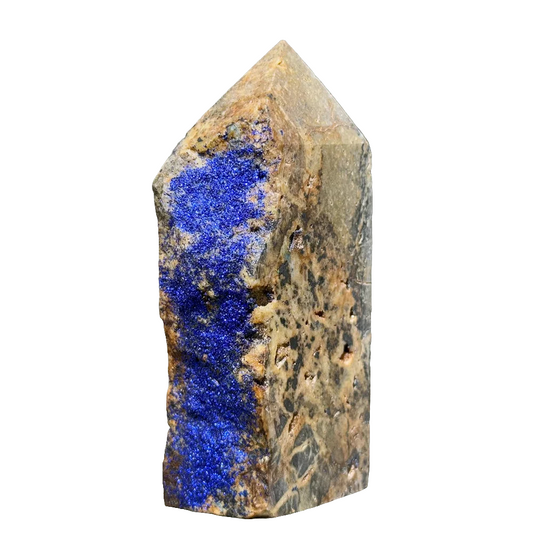 Blue Phosphate Rock Natural Quartz Obelisk Aura Energy Therapy Witchcraft Home Garden Feng Shui Decorative Gift