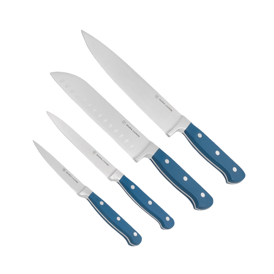 Superior 4 Piece Kitchen Knife set - Royal Blue