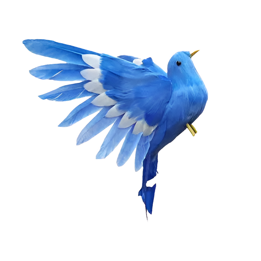 real life toy bird blue feathers bird about 22x30cm spreading wings bird home garden decoration prop toy gift h1872
