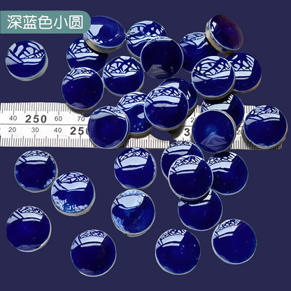 Handmade ceramic mosaic raw material package mixed color blue and white porcelain fragments mosaic irregular mosaic patch