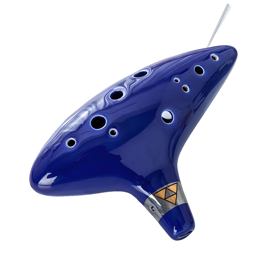 Ocarina Ceramic Legend Of 12 Holes Ceramic Alto C Ocarina Flute Blue Inspired Time Musical Instrument For Beginner Accessories