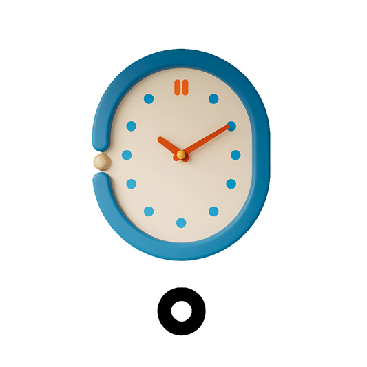 Vintage Blue Wall Clock
