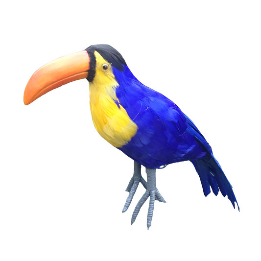 large 55cm simulation blue feathers toucan bird model foam&feathers toco handicraft prop home garden decoration gift p0907