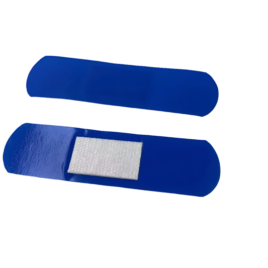 100pcs Blue Metal Detectable Band Aid Waterproof Food Service Adhesive Bandages First Aid Sticking Plaster Wound Dressing Patch