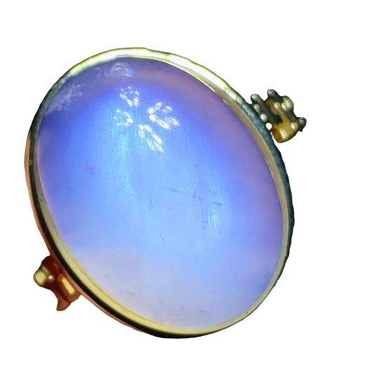 Natural Blue Moonstone Adjustable Ring Woman 925 Sterling Silver Ring Jewelry Blue Light Moonstone Stone Ring AAAAAA