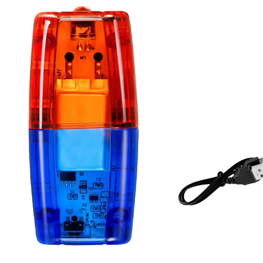 Red Blue LED Strobe Traffic Warning Signal Light USB Rechargeable Warning Light Police Shoulder Flashlight Safety Strobe Lamp